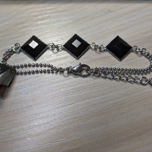 Cherub Brand Silver Onyx Bracelet